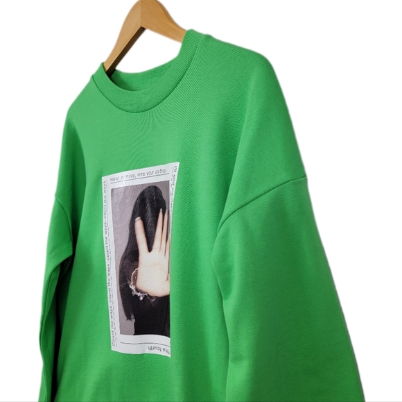 🆕️ZGY ZEE Oversized Crewneck Graphic Sweatshirt - Picture 3 of 8